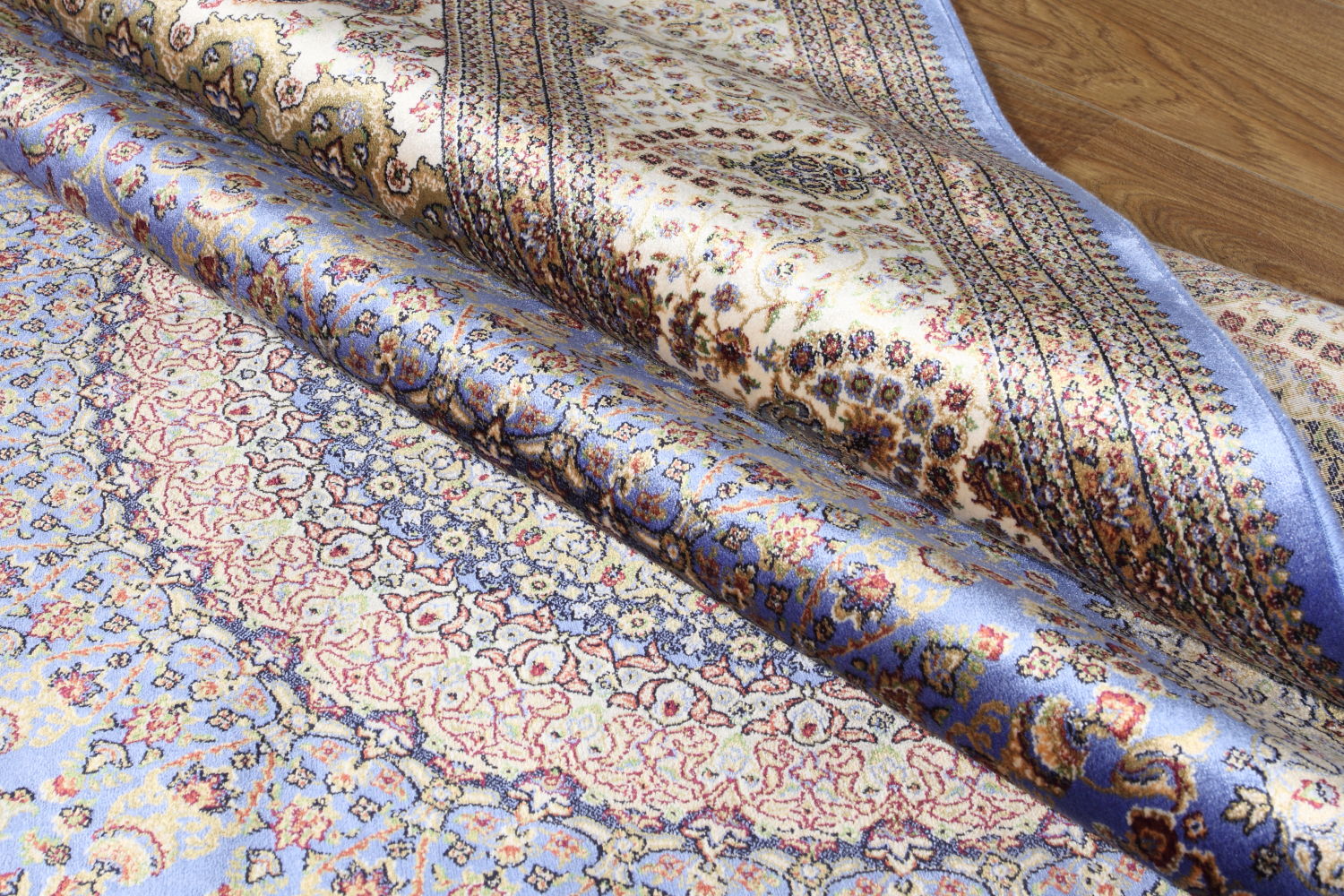 Kilimas Qum 2007D Blue-Cream 4